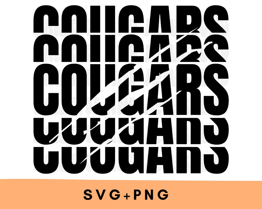 Cougars SVG Scratch Cougars Svg Cougars Mascot PNG Cougars Etsy