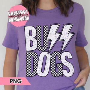 Checkered Bulldogs Png, Lightning Bulldogs PNG, Bulldogs Shirt Design, Bulldogs Fan, Bulldogs Mascot Digital, Team Shirt Design Women Gift