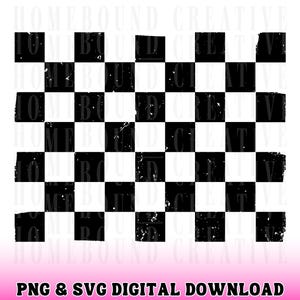 Grunge Checkered Pattern: Retro Clipart (SVG, PNG)