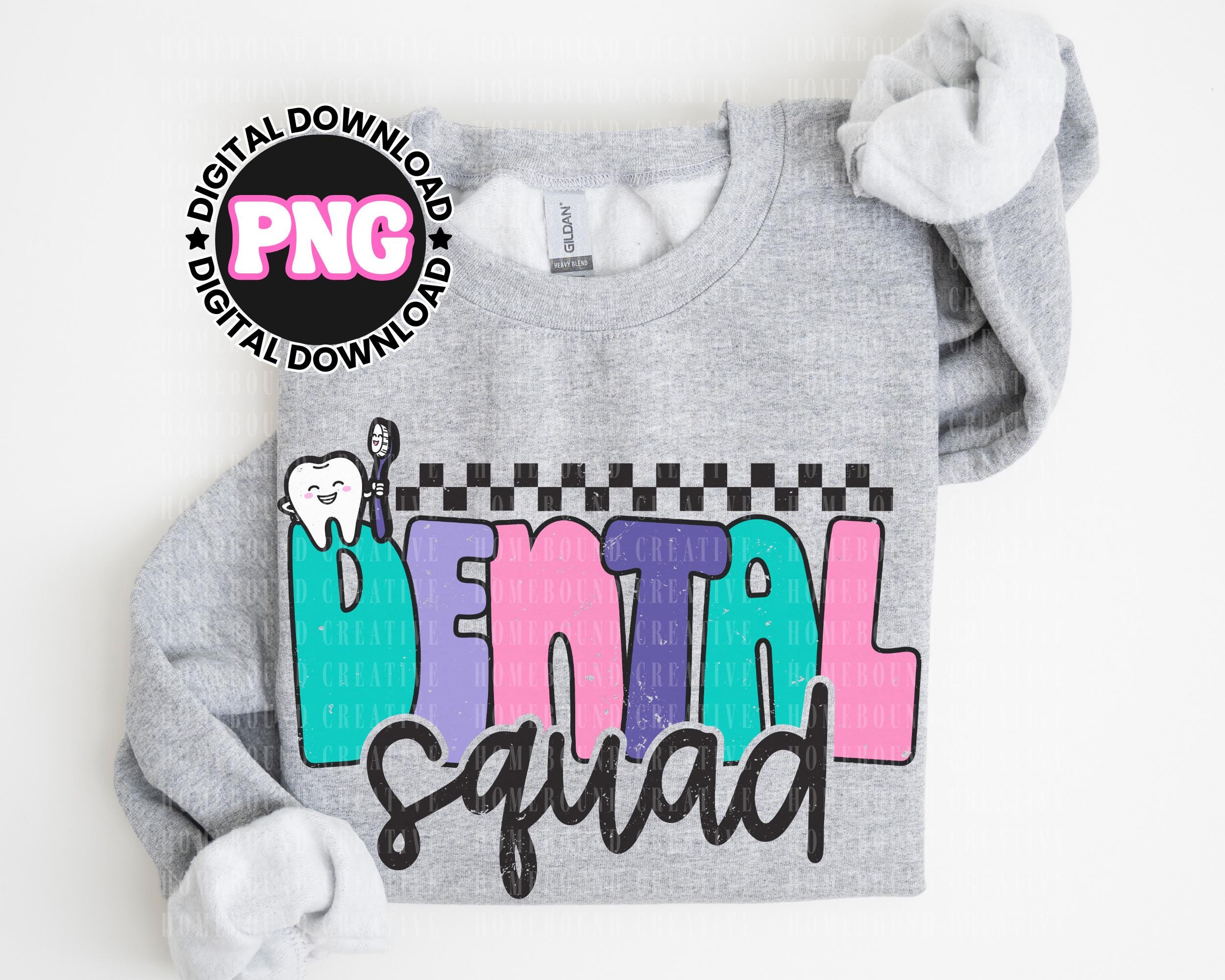 Retro Dental Squad PNG: Checkered Dentist Office Tooth Shirt Design ...