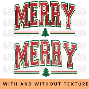 Varsity Christmas SVG Bundle: Merry Shirt Design (Digital Download)