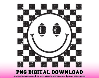 Rutig fotboll PNG: Preppy matchdagströjadesign (digital nedladdning)