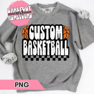 Custom Checkered Basketball Team Mascot PNG (Digital Download)