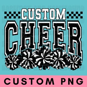 Checkered Custom Cheer PNG, Checkered Custom Cheerleading PNG, Customized Mascot Design, Personalized Team, Custom Cheer Squad Shirt Design