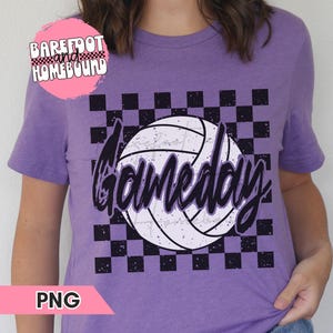 Checkered Volleyball PNG, Volleyball Season PNG, Retro Game Day Shirt Design, Volleyball Mom png, Gameday Volleyball Shirt Digital Download