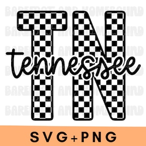 Tennessee Checkered Design: TN SVG, PNG Cut File