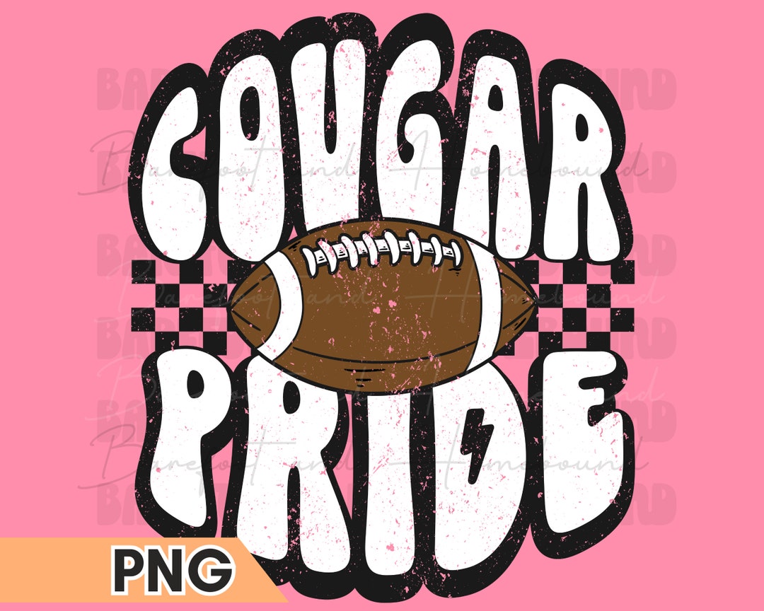 Retro Checkered Cougar Pride PNG, Cougars Mascot PNG, School Mascot ...
