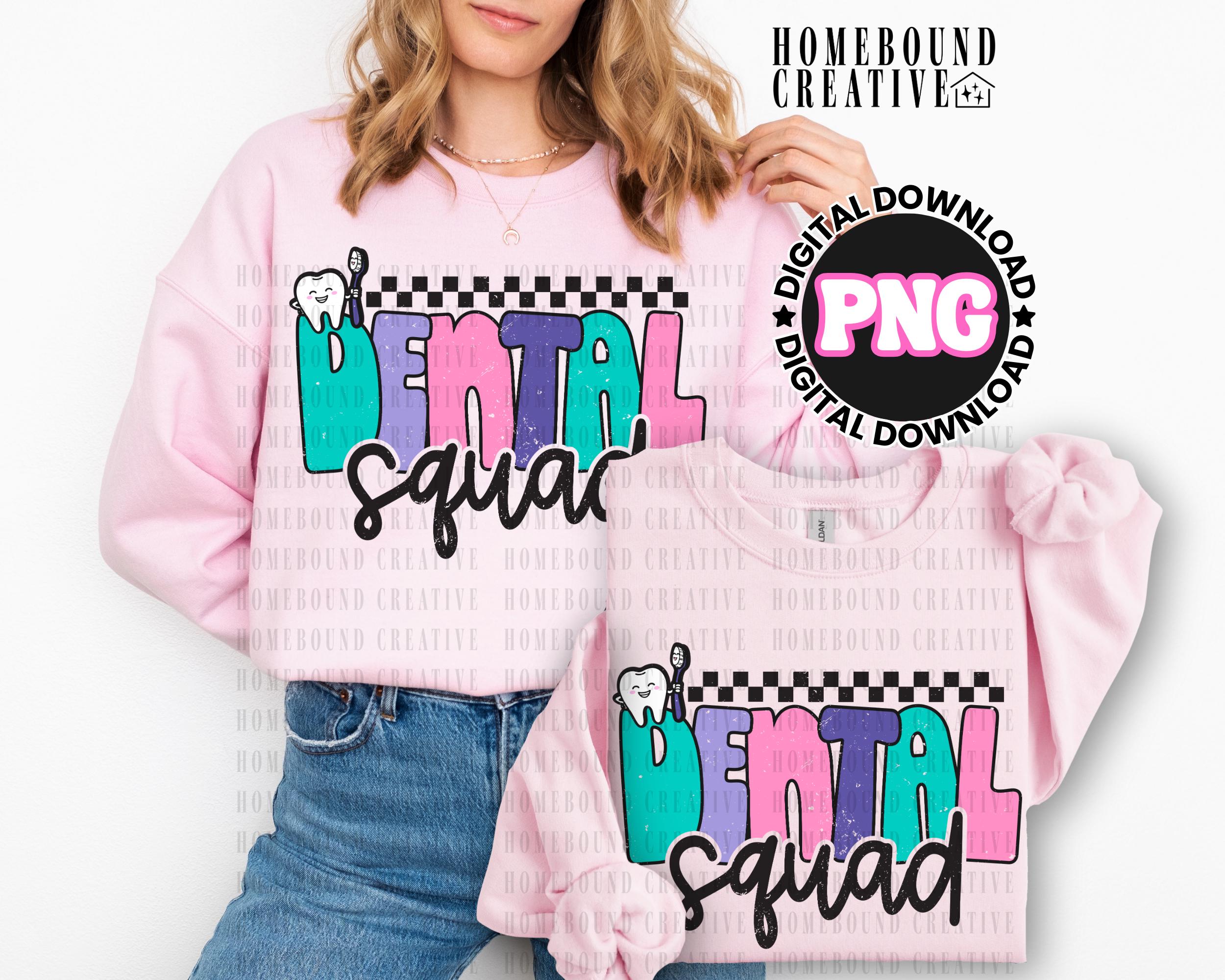 Retro Dental Squad PNG: Checkered Dentist Office Tooth Shirt Design ...