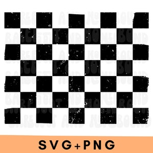 Grunge Checkered Pattern: Retro Clipart (SVG, PNG)