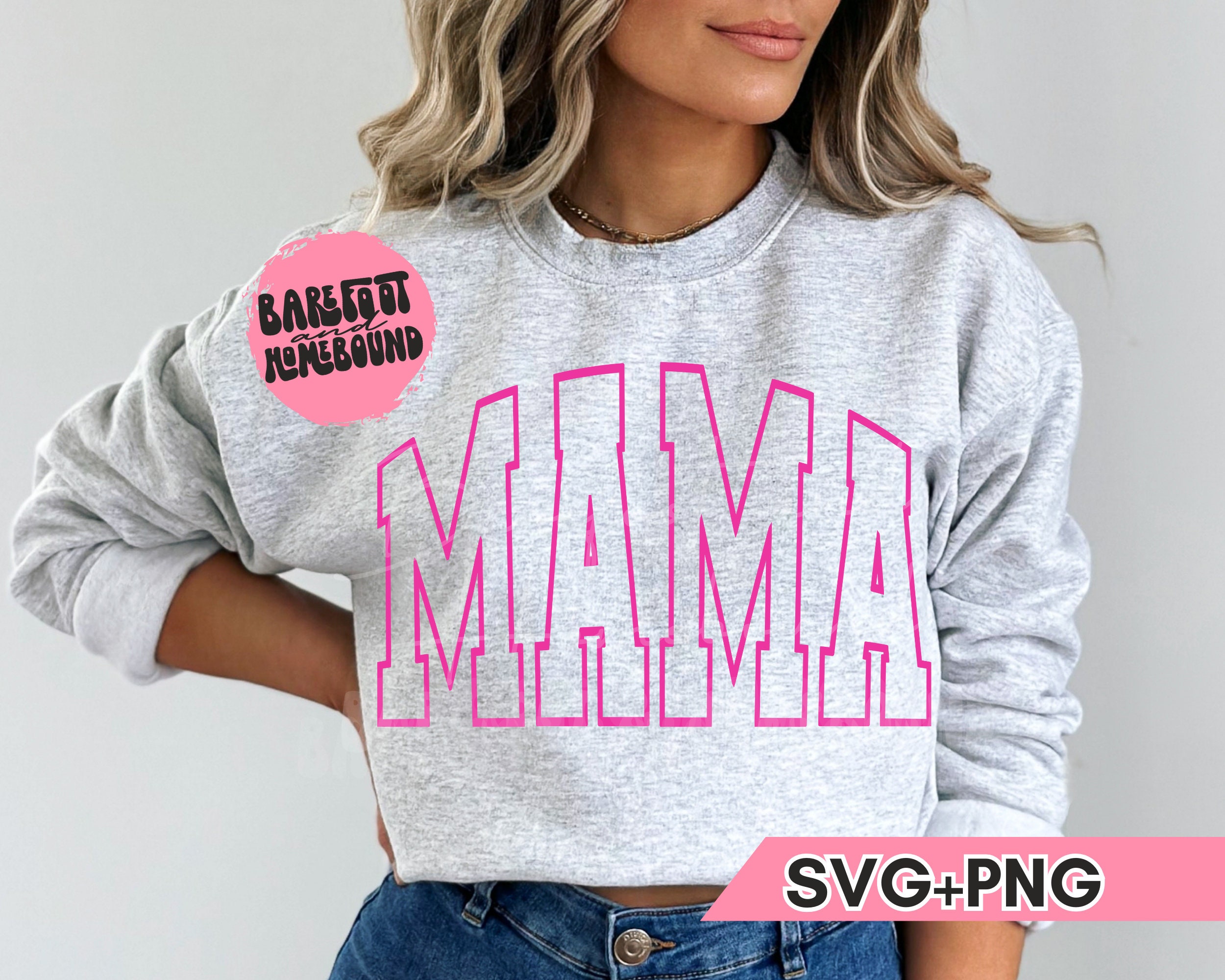 Size L Mama sweatshirt pink (slight flaw) – Candie's Custom