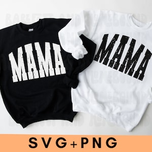 Varsity Mama SVG Bundle: Distressed Collegiate Mom Design (Digital Download)
