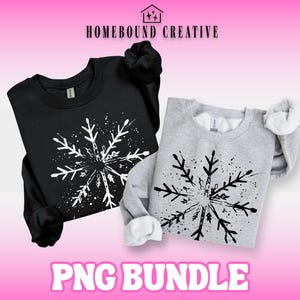 Grunge Schneeflocke SVG: Winter-Shirt-Design, Ornament Cut File (digitaler Download)