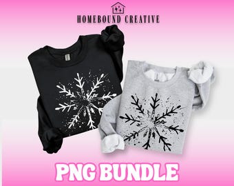 Grunge Snowflake SVG: Winter Shirt Design, Ornament Cut File (Digital Download)
