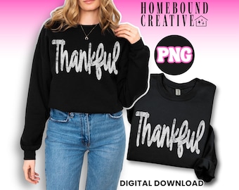 Dankbar PNG - Vintage Thanksgiving Shirt Design (Digitaler Download)