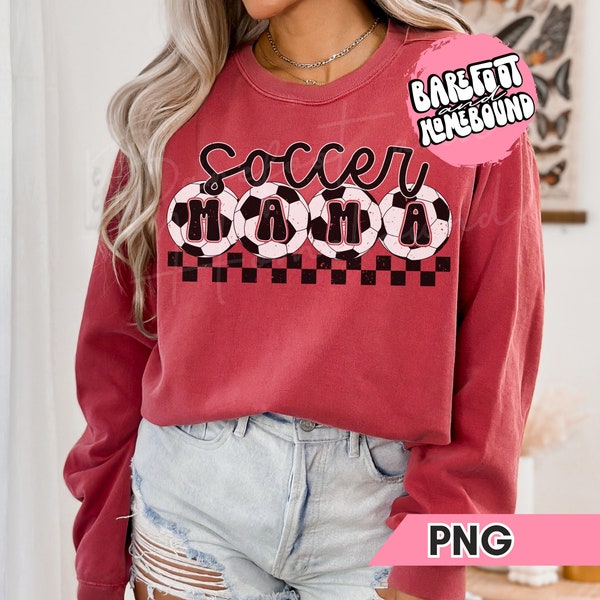 Checkered Soccer Mama PNG, Soccer PNG, Retro Soccer Design, Soccer Mom png, Soccer Shirt png, Checkerboard Soccer Game Day