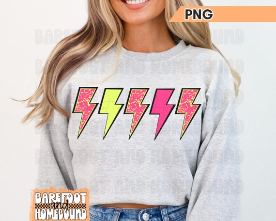 ★CRITIC★刺繍LIGHTNING SWEATSHIRT Shrinking Liz Lightning Bolt Sweatshirt - CreativeTDesign