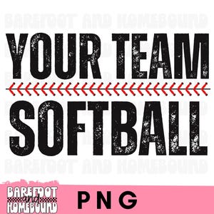 Benutzerdefinierte Softball-Maskottchen PNG, benutzerdefinierte Team PNG, beunruhigtes Softball-Team-Design, personalisiertes Softball-Digital-Design png, Softball-Sublimation