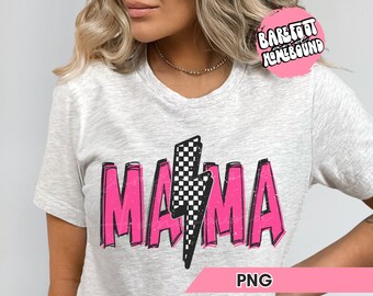 mama♡  Vans Styled Checkered Mama Shirt, Rocker Mama, Momma Shirt