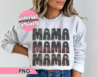 Retro Grunge Mama PNG: Rocker Mom Shirt Design (Digital Download)