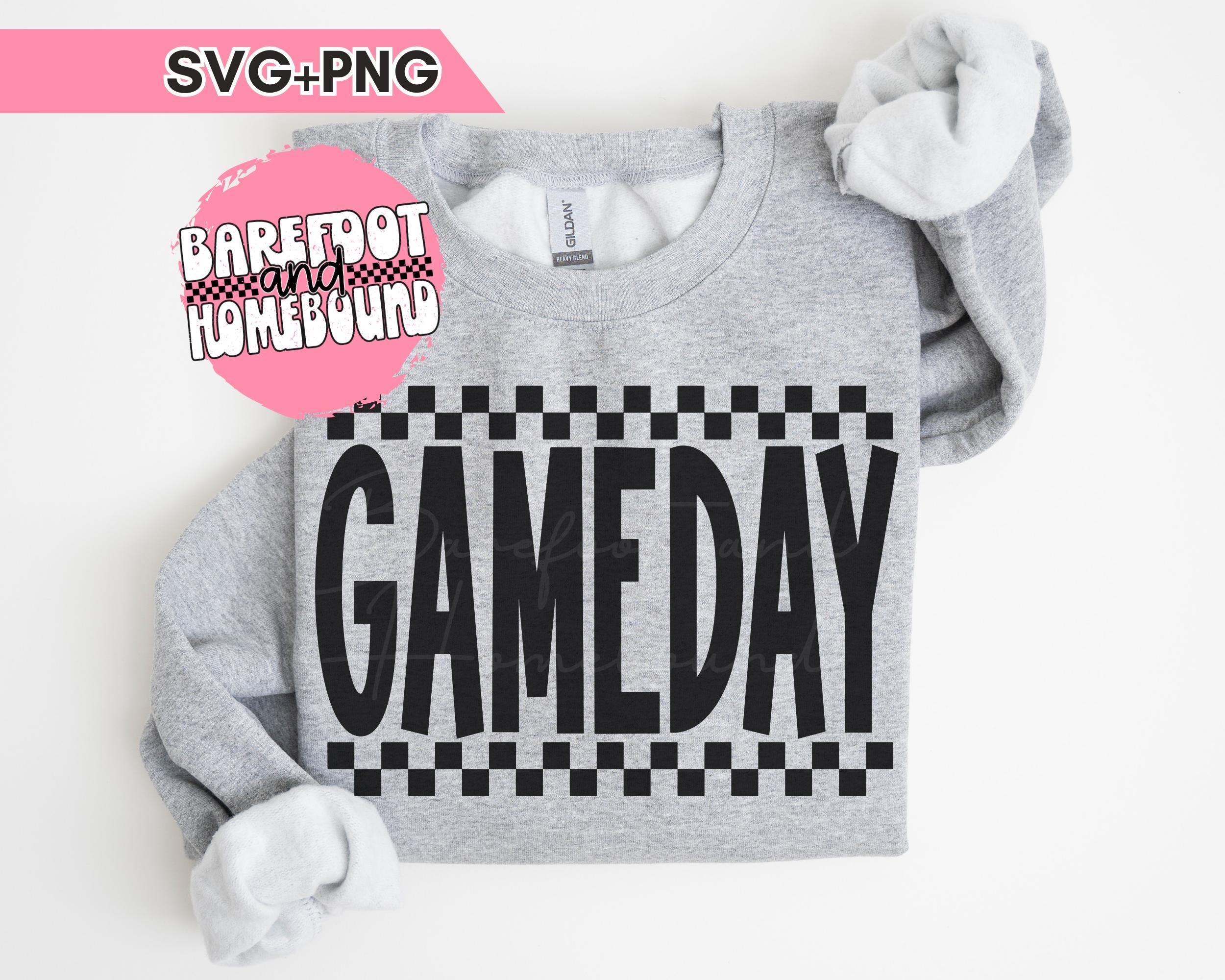 Checkered Game Day SVG PNG: School Spirit Shirt Design (Digital Download)