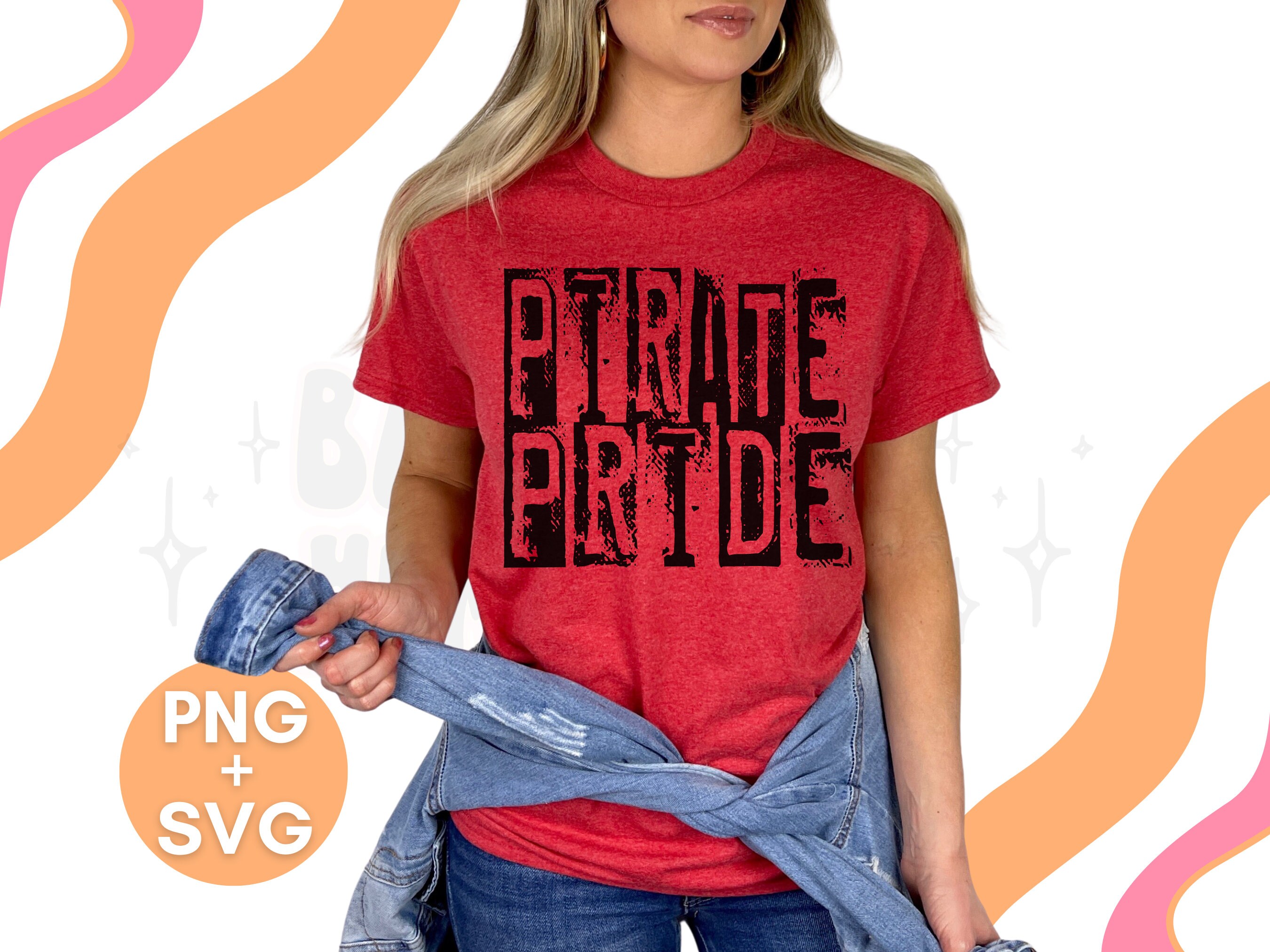 Pirates SVG Pirate Pride SVG Pirates Mascot SVG Grunge Etsy