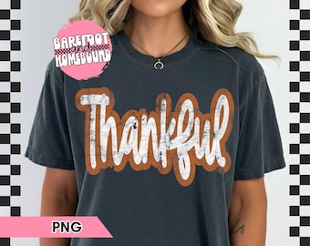 Thankful PNG, Autumn Shirt Design png, Retro Fall png, Trendy Thanksgiving Design, Thanksgiving Distressed, Autumn png, Trendy Fall Digital