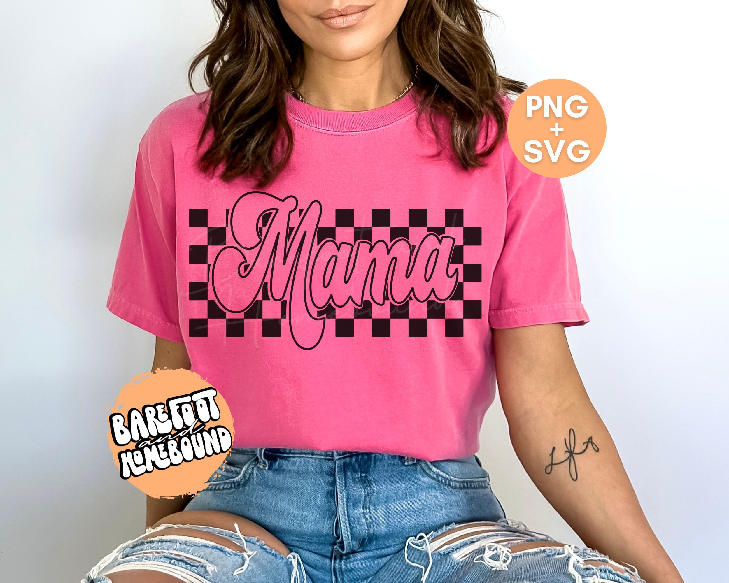 r'mama✡ Retro Checkered Mama PNG, Mama Checkered, Mama Shirt Design
