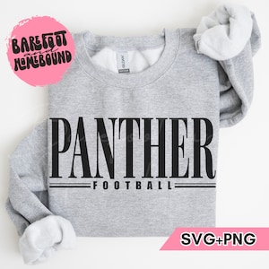 Panther Football SVG: Panthers shirtontwerp (digitale download)