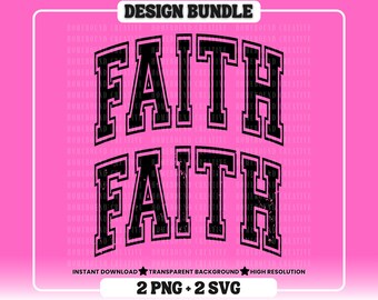 Varsity Faith SVG Bundle: Grunge Christian Shirt Design (Digital Download)