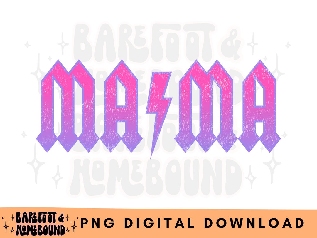 Rock Mama PNG, Concert Png, Trendy Mom Life Digital File, World Tour ...