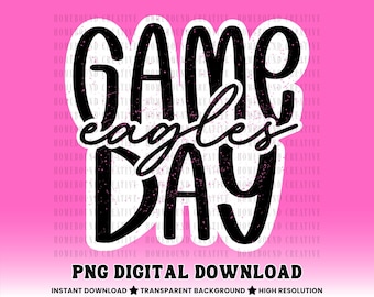 Eagles Mascot PNG: Game Day School Spirit Design (Digital Download)