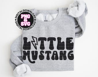 Little Mustang SVG: Youth Mustangs Mascot Shirt Design (Digital Download)