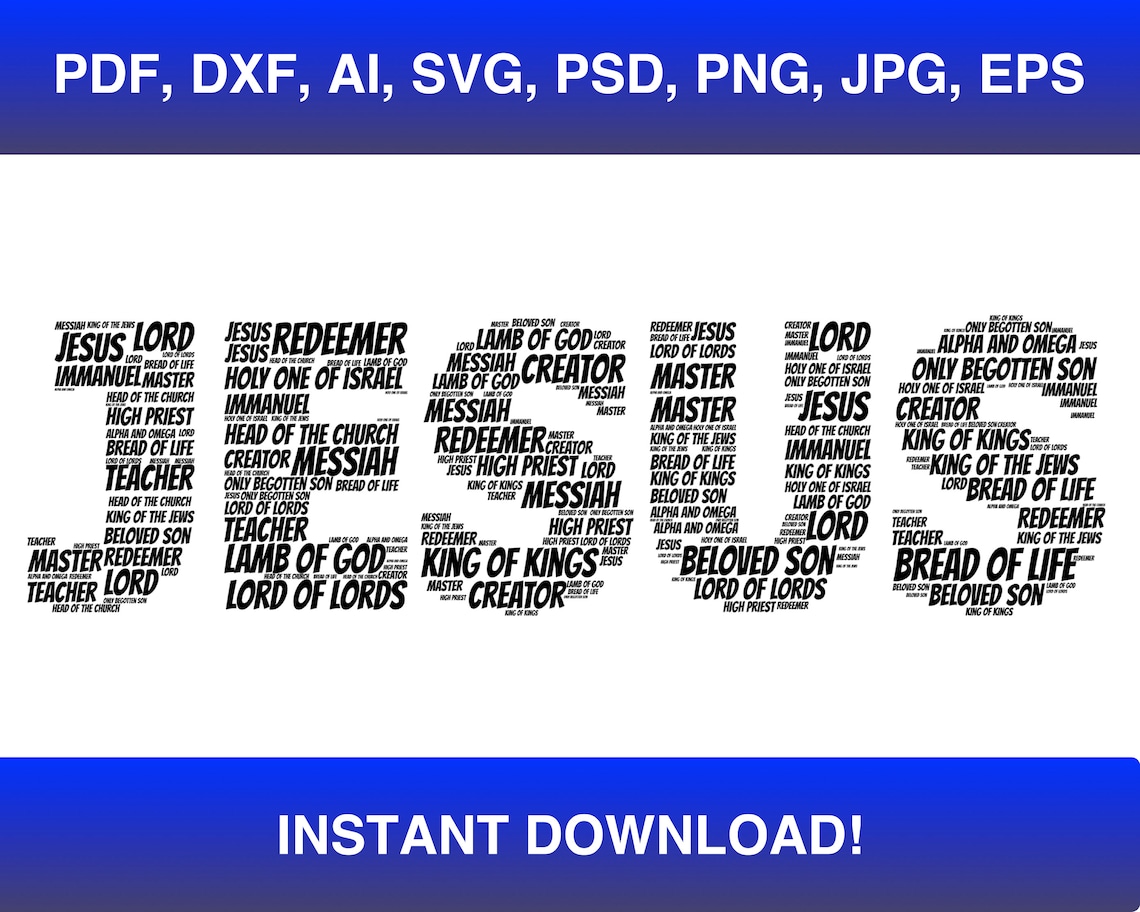 Jesus Word Art Svg, Jesus Shirt Svg, Jesus Svg, Christian Svg ...