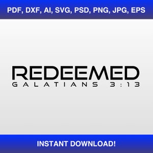 Redeemed Svg, Redeemed Shirt Svg, Redeemed Sublimation Svg,Christian Svg,Christian Shirt Svg,Mens Ministry Svg
