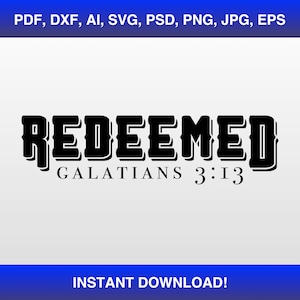 Redeemed Svg, Redeemed Shirt Svg, Redeemed Sublimation Svg,Christian Svg,Christian Shirt Svg,Mens Ministry Svg
