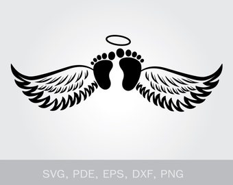 Download Baby Feet Wings Svg Etsy