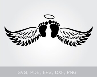 Baby Angel Wings Svg Etsy