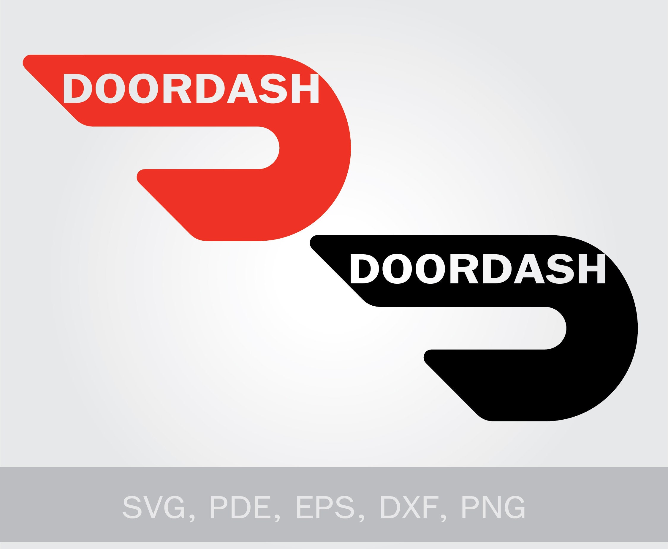2 DoorDash logo Black Red or White Professional Doordash | Etsy