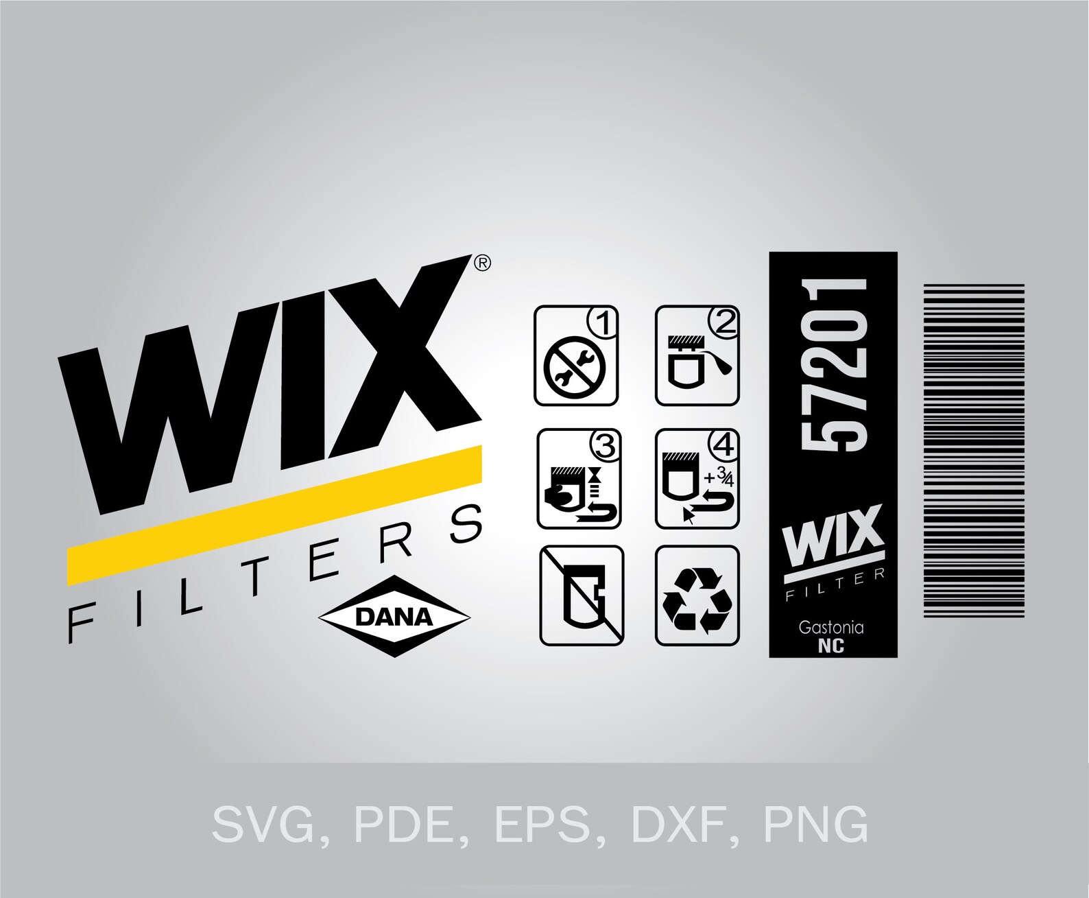 WIX Oil Filter black Label File Motor Engine Digital warped | Etsy