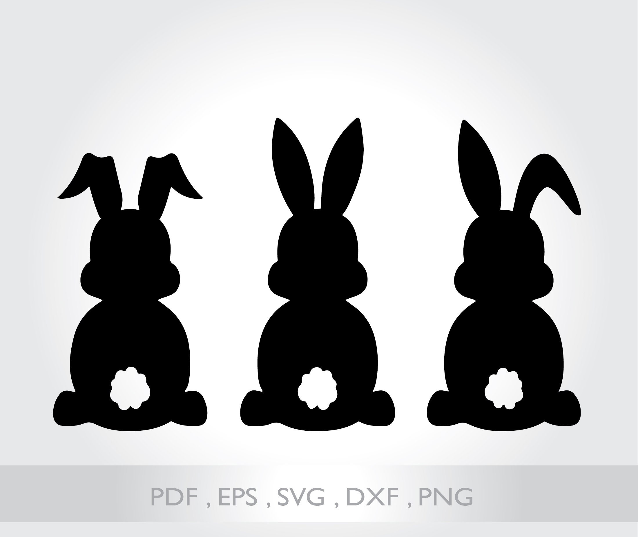Ostern Svg Osterhase Svg Hase Silhouette drei Hasen | Etsy