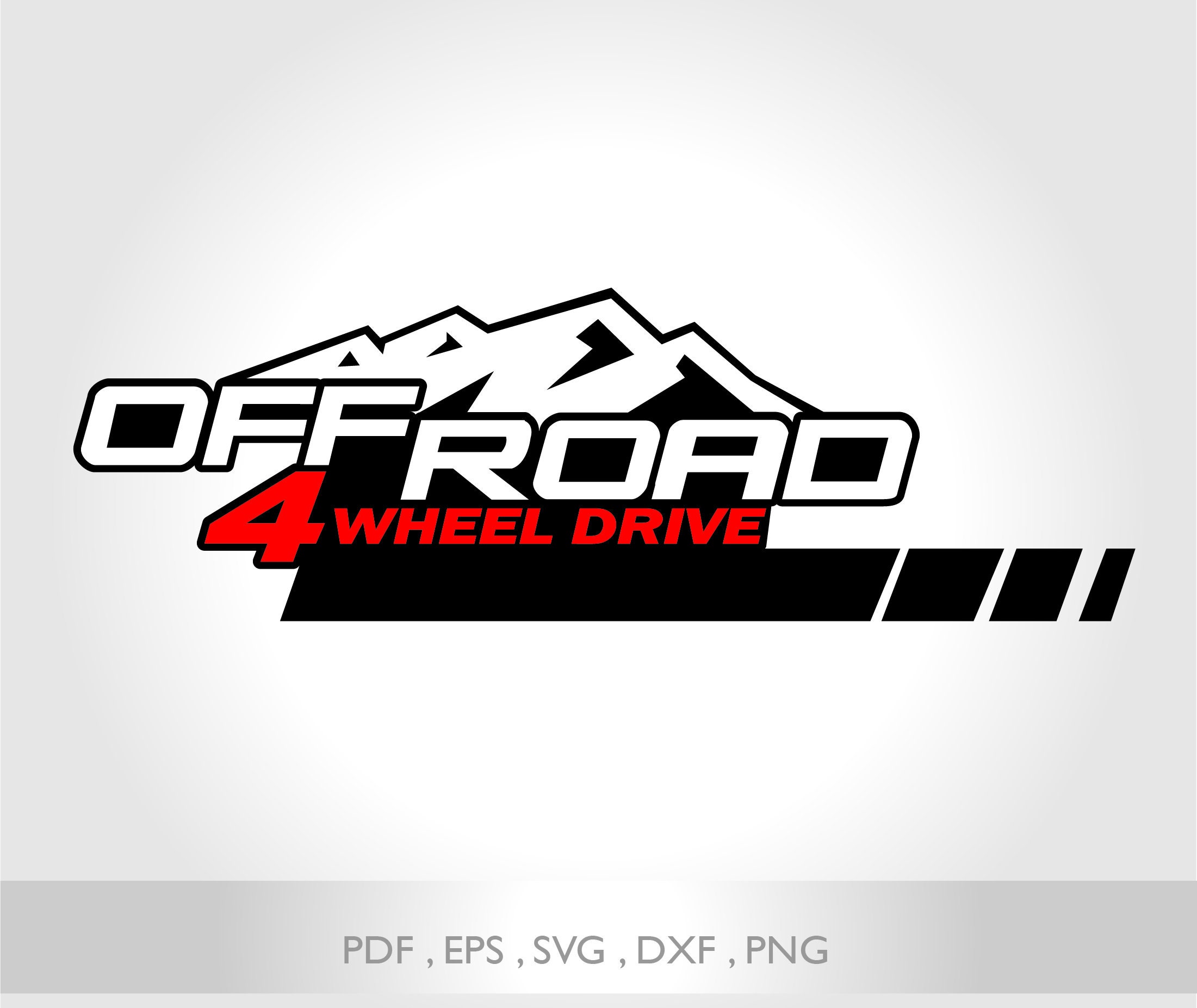 4 Wheel Drive Off Road Off Road 4x4 Svg Cut Silhouette Etsy