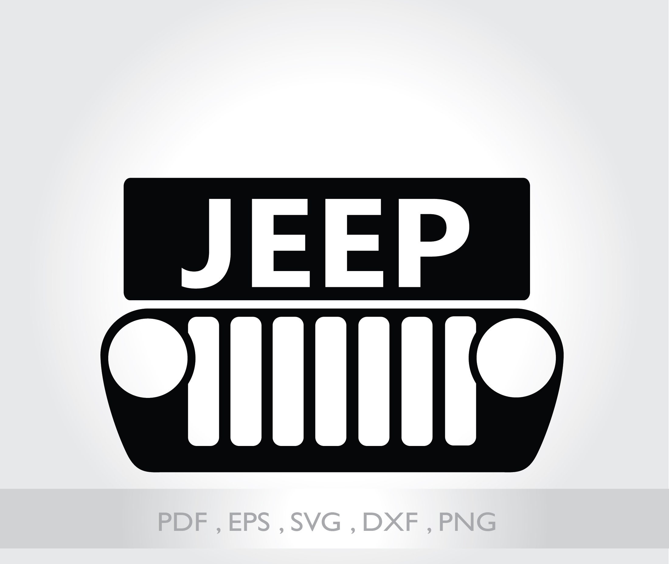 Jeep Grill SVG PNG PDF Cricut Silhouette Cricut svg Jeep Etsy
