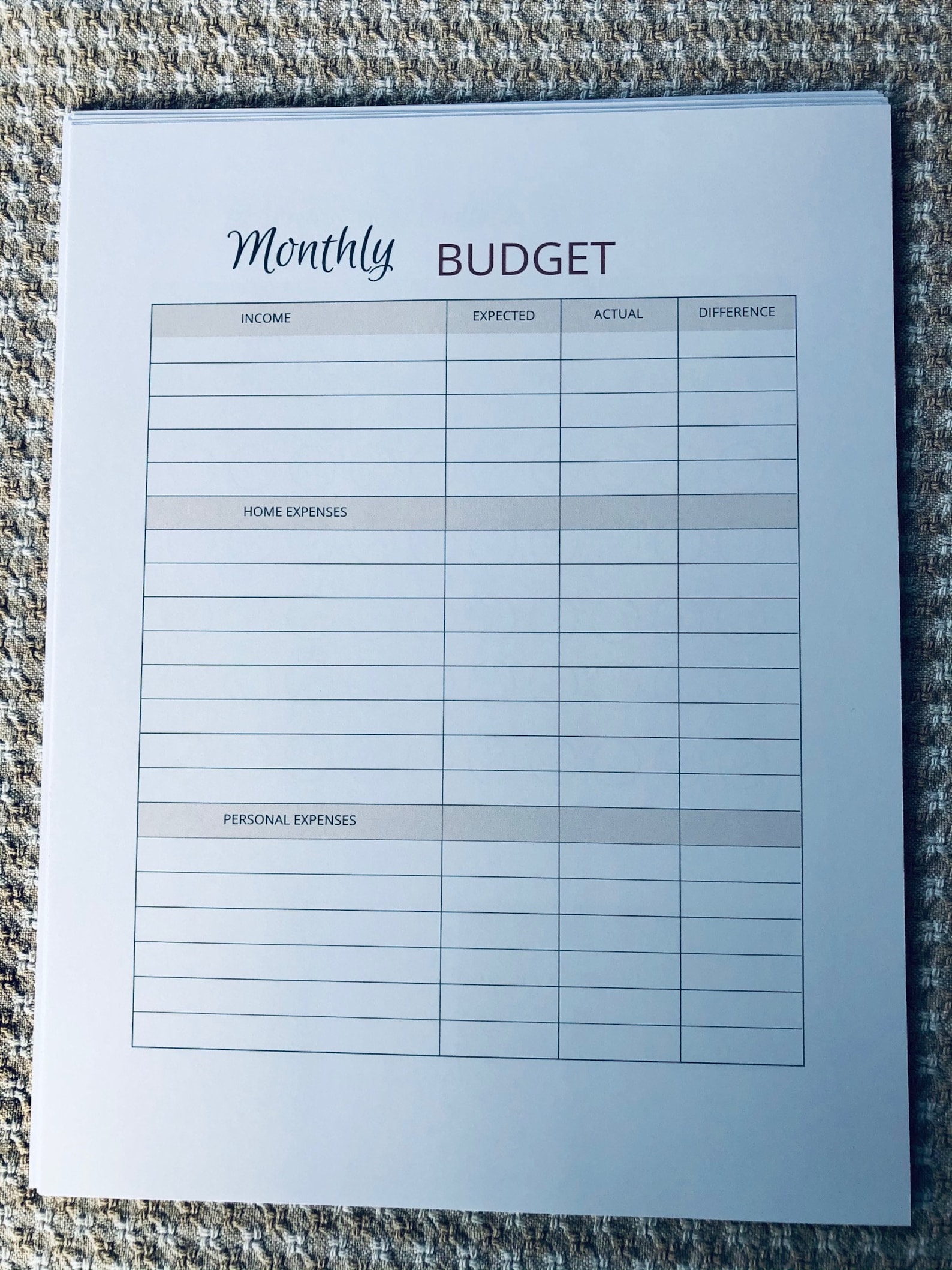 Budget Organizer Planner Insert Pages Financial Planner Etsy
