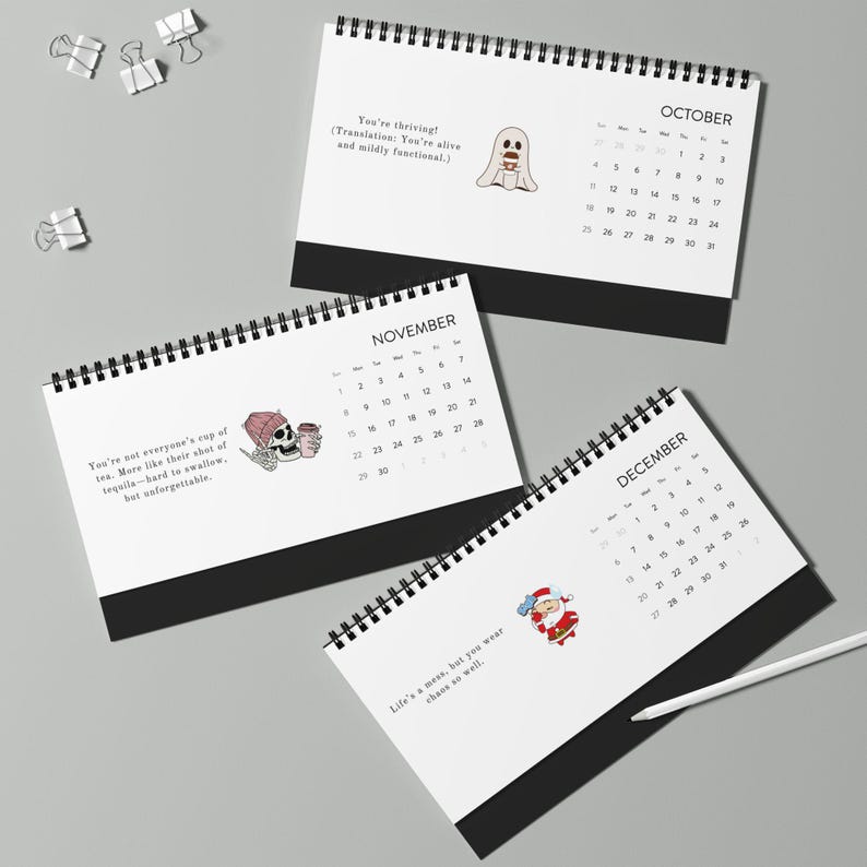 2025 Desk Calendar: Sarcastic Quotes Funny Work Humor Etsy