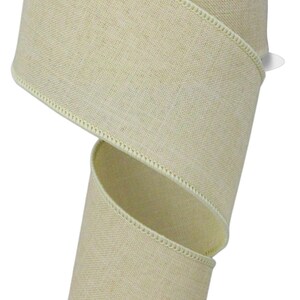 Tobacco Royal Burlap Wired Ribbon, 2.5&quot;X10yd Royal Burlap, 2.5&quot; X 10 Yards, Solid Wired Ribbon, Tobacco Royal Burlap