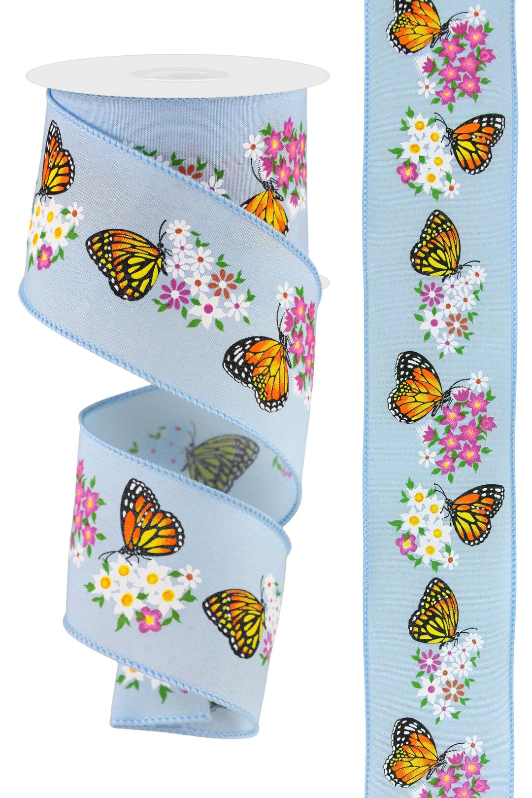Butterfly Wired Ribbon, 2.5