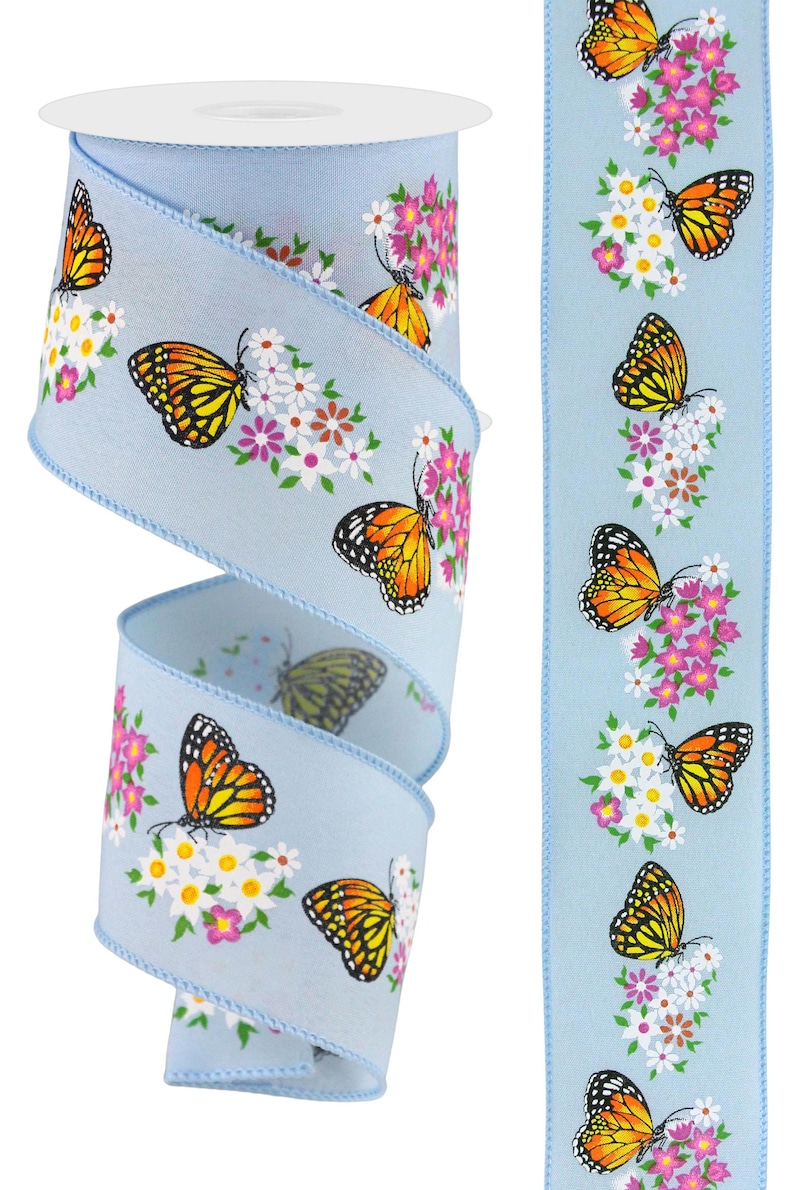 Butterfly Wired Ribbon, 2.5