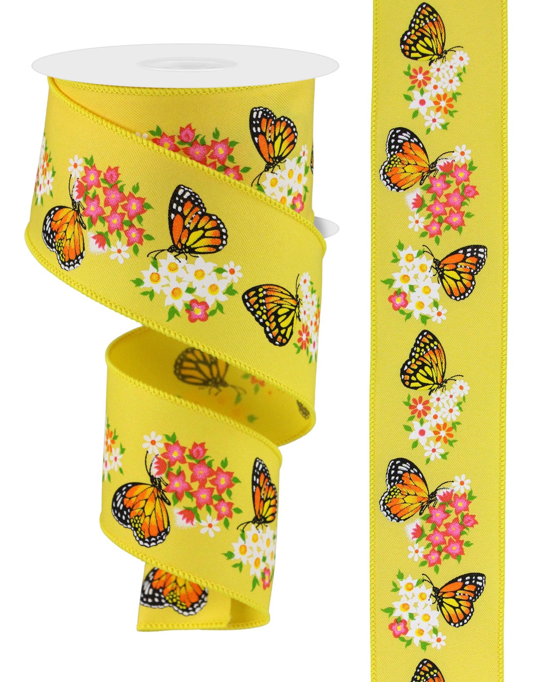 Butterfly Wired Ribbon, 2.5