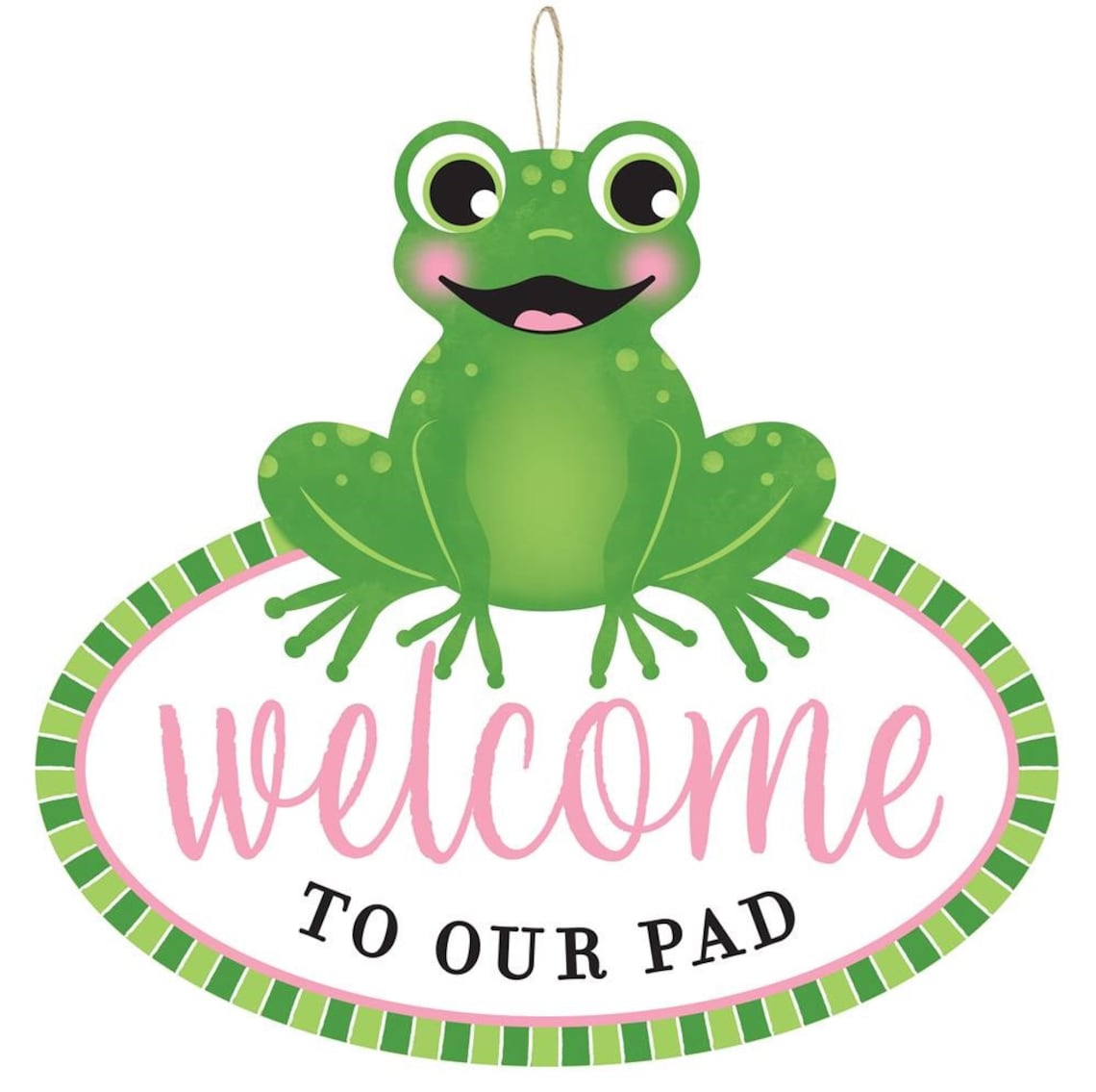 Frog Sign, to Our Pad Sign, 12lx11h, MDF and Printed Paper Etsy