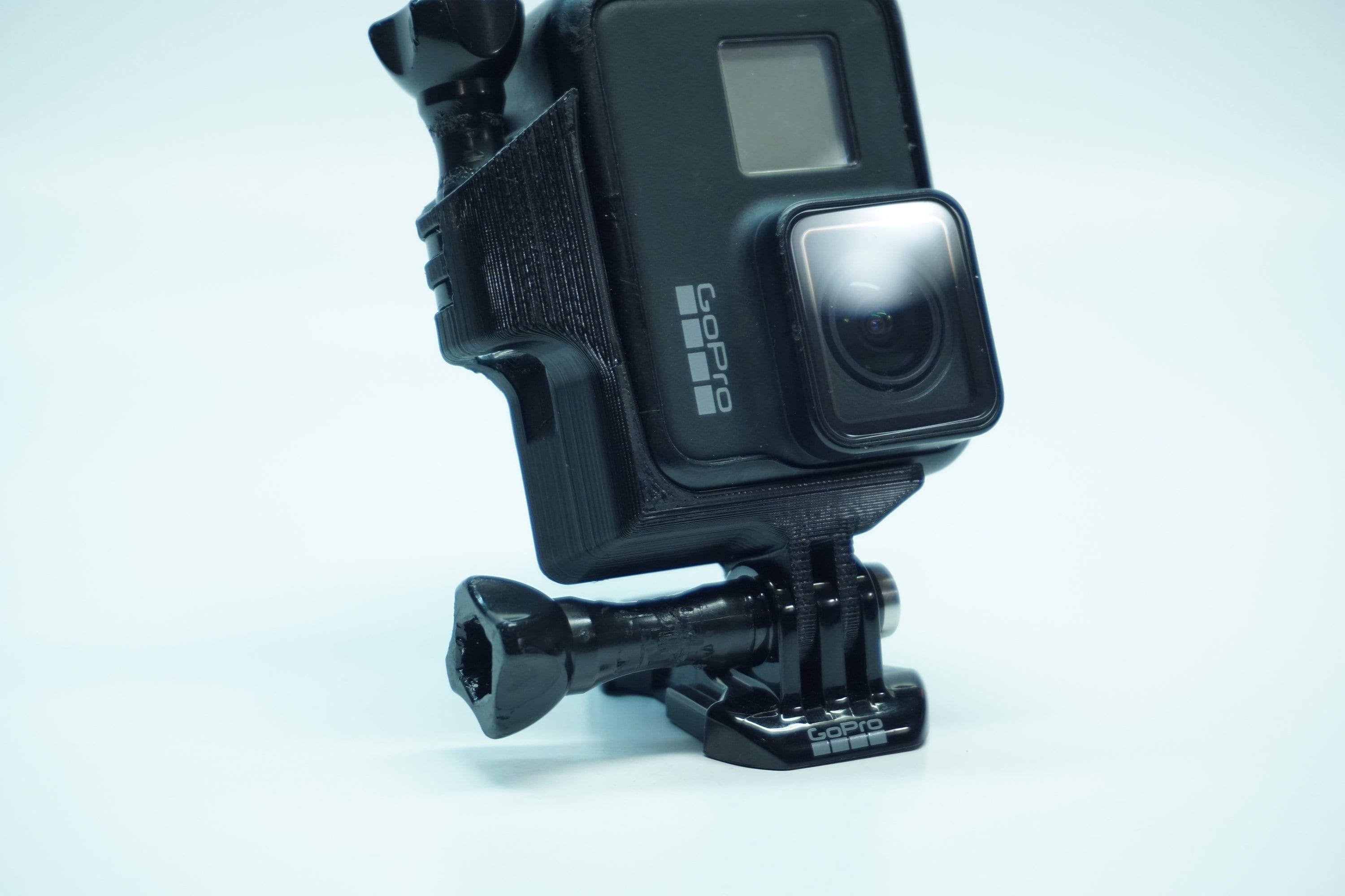 NA Support de Menton pour Casque Gopro + vis Bleu : : High-Tech